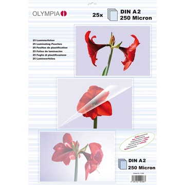 Olympia meleglamináló fólia, A2, 250 mikron, 25 db