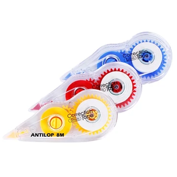 Antilop hibajavító roller, áttetsző test, vegyes színek, 5 mm x 8 m