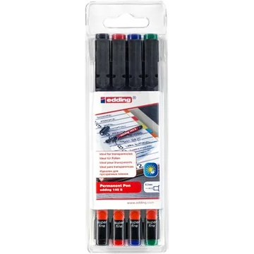 Edding 140 S alkoholos marker készlet, OHP, 0,3 mm, 4 különböző szín