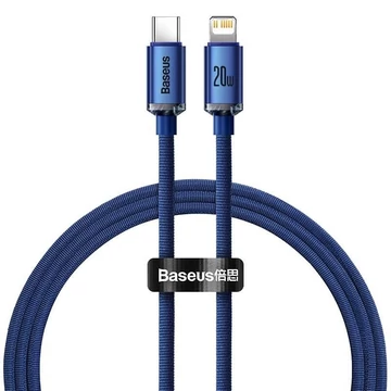 Baseus Crystal USB-C --> Lightning kábel, 1,2 méter, kék