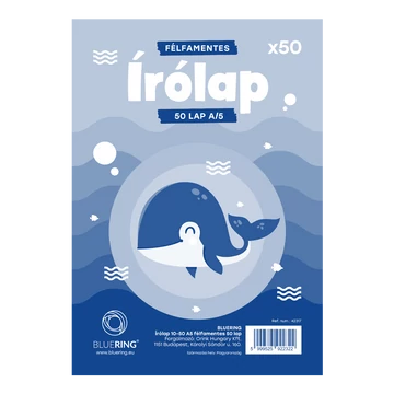 Írólap, A5, félfamentes, 50 lap