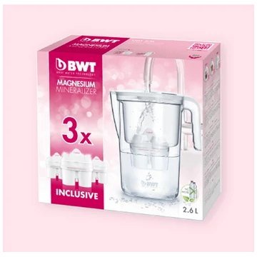 BWT Vida vízszűrő kancsó 3 db betéttel, 2,6 liter