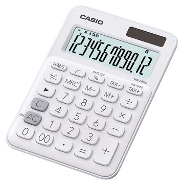 Casio MS-20UC asztali számológép, fehér