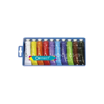 Connect tempera készlet, 18 ml, 10 féle szín