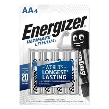 Energizer "Ultimate Lithium" AA ceruzaelem, 4 db