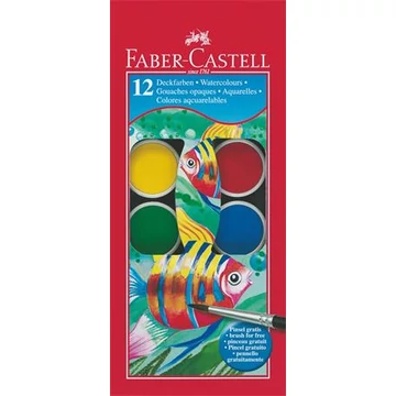 Faber-Castell vízfesték, 30 mm, 12 szín