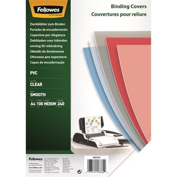 Fellowes előlap, A4, 240 mikron, víztiszta