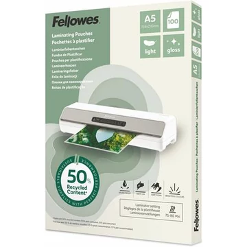Fellowes Light meleglamináló fólia, A5, fényes, 100 db