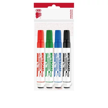 Ico MarkEraser fehértábla marker készlet, 3 mm, mágneses, törlővel