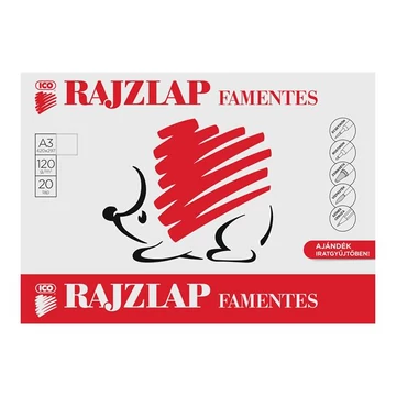Ico Süni famentes rajzlap, A3, 120g, 20 db