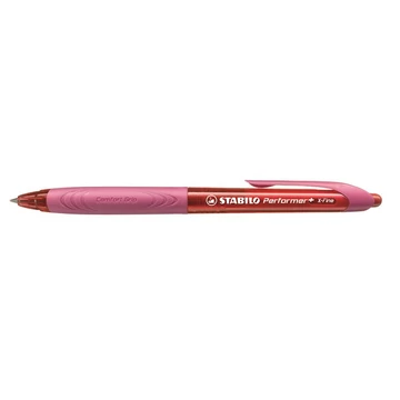 Stabilo Performer+ golyóstoll, 0,38 mm, piros