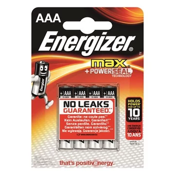 Energizer Max ceruzaelem, AAA, 4 db