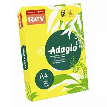 Rey Adagio színes másolópapír, A4, 160 g, intenzív sárga, 250 lap
