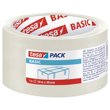 Tesa &quot;Basic&quot; csomagolószalag, 48 mm x 50 m, átlátszó
