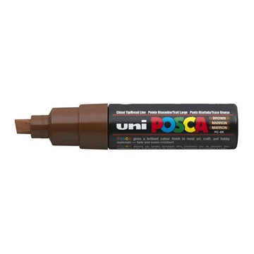 Uni Posca PC-8K dekormarker, 8 mm, vágott, barna