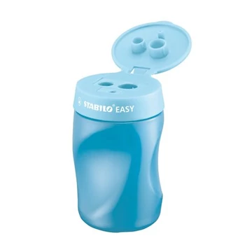 Stabilo Easy tartályos hegyező, háromlyukú, jobbkezes, kék