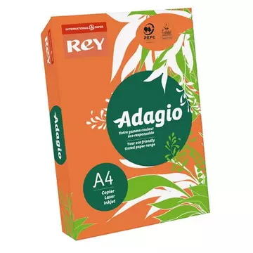 Rey Adagio színes másolópapír, A4, 80 g, intenzív narancs, 500 lap