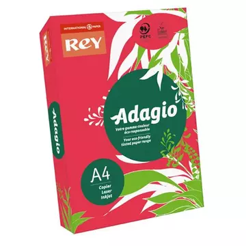 Rey Adagio színes másolópapír, A4, 80 g, intenzív piros, 500 lap