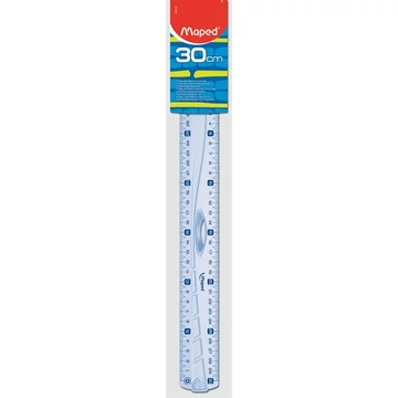 Vonalzó, műanyag, 30 cm, MAPED 