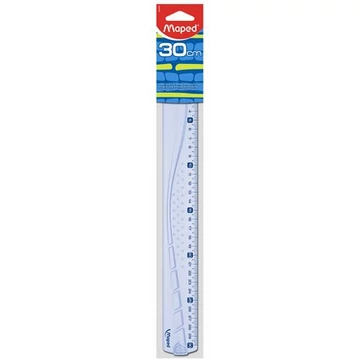 Vonalzó, műanyag, 30 cm, MAPED 