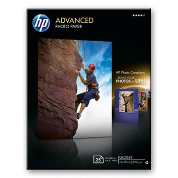 HP Q8696A fényes fotópapír, tintasugaras, 13x18, 250 g, 25 lap