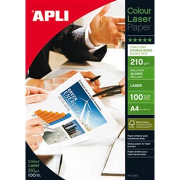 Apli Premium Laser fotópapír, lézer, A4, 210 g, fényes, kétoldalas, 100 lap