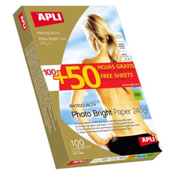 Apli Photo Bright fotópapír, tintasugaras, 10x15 cm, 240 g, fényes, 150 lap
