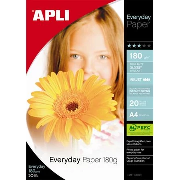 Apli Everyday fotópapír, tintasugaras, 10x15 cm, 180 g, fényes, 20 lap