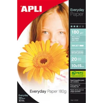 Apli Everyday fotópapír, tintasugaras, A4, 180 g, fényes, 20 lap