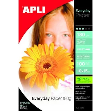 Apli Everyday fotópapír, tintasugaras, 10x15 cm, 180 g, fényes, 100 lap