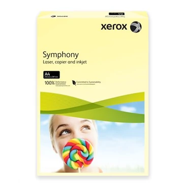 Xerox "Symphony" színes fénymásolópapír, A4, 80g, 500 lap, világos sárga