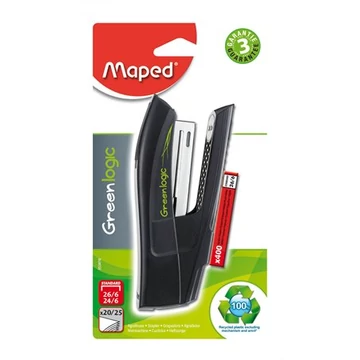 Tűzőgép, 24/6, 26/6, 25 lap, MAPED logic Half-Strip
