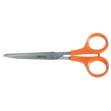 Olló, papírvágó, 17 cm, FISKARS Classic narancs