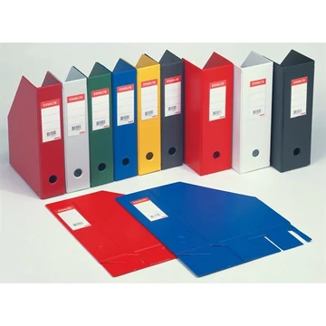 Esselte iratpapucs, PVC/karton, 100 mm, összehajtható, Vivida piros