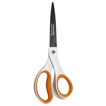 Olló, általános, tapadásmentes, 20 cm, FISKARS Non-Stick, fehér