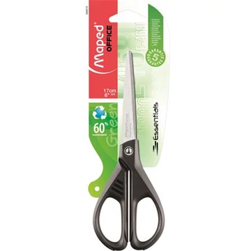 Olló, irodai, 17 cm, MAPED Essentials Green