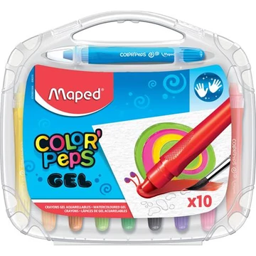 Zsírkréta, kitekerhető, MAPED Color Peps GEL, 10 különböző szín