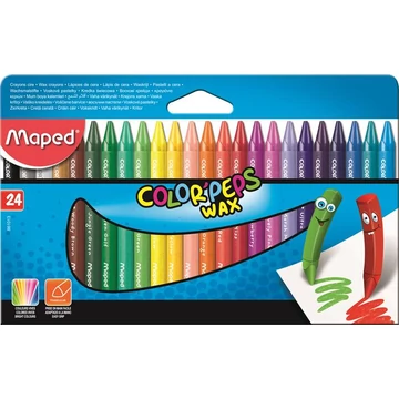 Zsírkréta, MAPED Color Peps Wax, 24 különböző szín