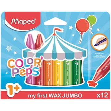 Zsírkréta, MAPED Color Peps MAXI Wax, 12 különböző szín