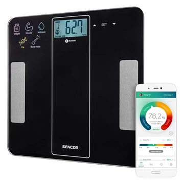 Sencor SBS8000BK személymérleg fitnesz bluetooth