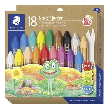 Zsírkréta, vastag, hatszögletű, Staedtler noris junior 224, 18 különböző szín