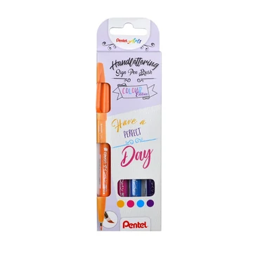 Pentel Handlettering SES15-4COL kalligrafikus ecsetfilc készlet, 4 féle szín