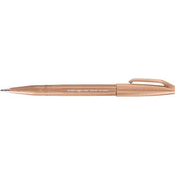 Pentel SES15C-E2X kalligrafikus ecsetfilc, világosbarna