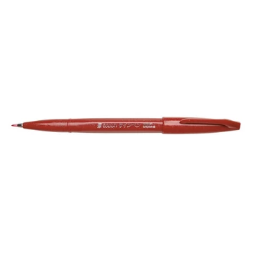 Pentel SES15C-B kalligrafikus ecsetfilc, piros