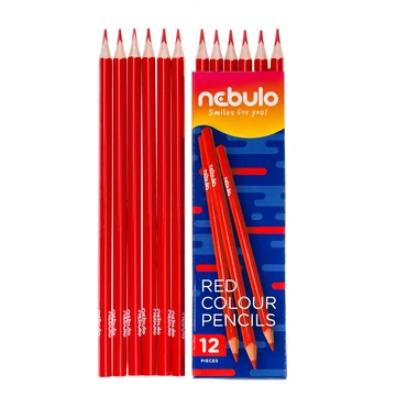 Nebulo PC-TR-1 színes ceruza, háromszög, piros