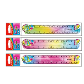 Keyroad flexibilis egyenes vonalzó, 20 cm, színátmenetes, vegyes színekben