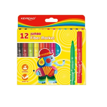 Keyroad Jumbo rostirón filctoll készlet, 5 mm, 12 szín