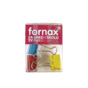 Fornax színes bindercsipesz készlet, 25 mm, 4 db