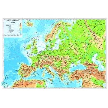 Stiefel egyoldalas könyökalátét, 450x660 mm, Európa domborzata