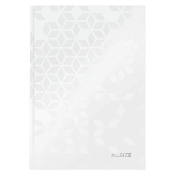 Leitz Wow beírókönyv, A5, kockás, 80 lap, keményfedeles, fehér